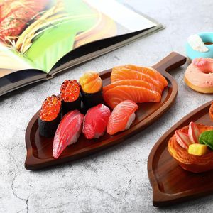 จานไม้รูปใบไม้สุดหรู เป็นมิตรกับสิ่งแวดล้อม ของขวัญทางธุรกิจ เครื่องครัว ทำความสะอาดง่าย - Product Image 2