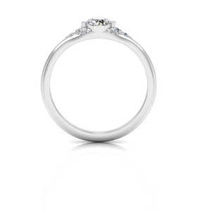 Bague de fiançailles en moissanite ronde - Alternative élégante et durable aux alliances de mariage traditionnelles en diamant - Product Image 3