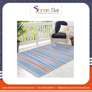 Motif géométrique coloré brodé tissé tapis d'intérieur Rectangle coton Kilim Style pour chambre cuisine bureau-en vente - Product Image 2