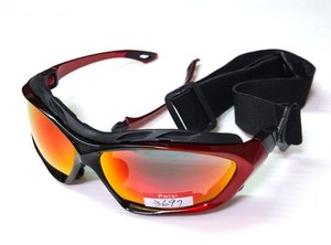 Lunettes de soleil mode rouge polarisées avec cadre PC - Product Image 2