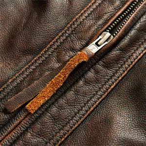 แจ็กเก็ตหนังสำหรับผู้ชายแจ็กเก็ตหนังสีทึบสไตล์สตรีทแวร์ออกแบบได้ตามต้องการ - Product Image 5