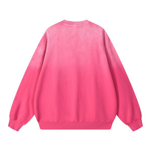Moda Otoño Sand Blast Peso pesado Sun Faded Liso Rosa 220g 100% Algodón Deportes Streetwear Hombres Drop Shoulder Sudaderas - Product Image 2