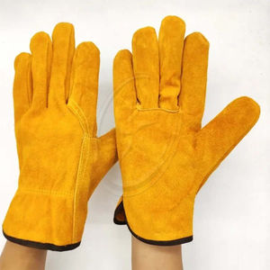 Conducteur en cuir de vachette souple chasse conduite ferme jardin soudage sécurité Protection gants en cuir de sécurité du Pakistan hommes gants de travail - Product Image 3