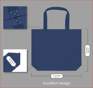 TOPDesign 3-Pack 12oz Super Strong Cotton Canvas Tote Bags 2Tone Long Fashion Simple Reutilizable Grocery Shopping Cloth Totes - Product Image 6