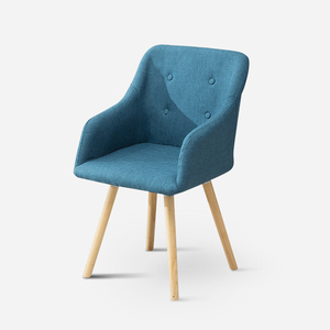 Modern Ergonomic Executive Office Chair with Oak <b>Legs</b> & PU Leather Seat - Product Image 6