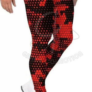 2025 Full Sublimation 100% Cotton For <b>Men</b> Printed Compression Workout Legging <b>Stretchy</b> Adjustable Clothing - Product Image 5