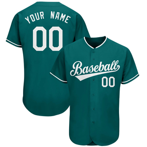Maillot de baseball vierge à boutons de couleur unie pour la personnalisation uniforme d'équipe tissu en maille respirante ajustement pour jeunes adultes - Product Image 1