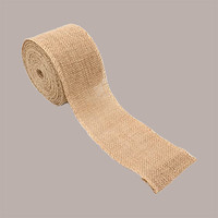 1pc Ruban en jute naturel de marque SCOTTON, coupe brute, 120 mm x 10 m, fabriqué en Italie, pour emballage cadeau