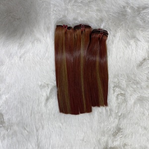 Mechones de pelo liso de doble hueso, extensiones de pelo liso sedoso de Color natural, con cutícula de 12A, producto en oferta - Product Image 4