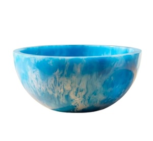 Stylish Handmade <b>Blue</b> Serving <b>Bowl</b> Artistic Resin Decorative <b>Bowl</b> for Home Decor Resin Centrepiece Decorative Fruit Salad <b>Bowl</b> - Product Image 1
