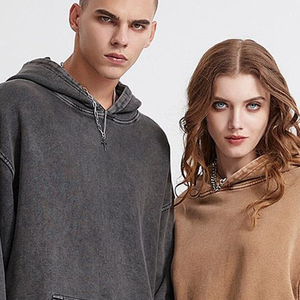 Acid Wash Vintage <b>Hoodie</b> for <b>Men</b> and Women Basic Baggy <b>Black</b> Stone Wash Sweatshirt Digital Printed Winter Season Essential - Product Image 1