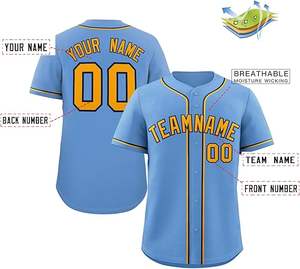 Ensemble d'uniformes de baseball pour hommes avec logo personnalisé OEM Vêtements de sport respirants pour vêtements d'équipe disponibles à la vente en ligne - Product Image 2