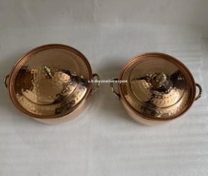 Olla de Cobre de Lujo, Cacerola Martillada a Mano, Plato para Calentar Comida, Ecológico, Apto para Inducción y Gas, Vajilla para el Hogar y Bodas - Product Image 2