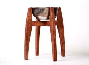 ชามไม้กันลื่นสำหรับสุนัขและแมวขนาดเล็กชามใส่อาหารสูงทำจากสเตนเลสสตีลกันน้ำได้อุปกรณ์ให้อาหารสัตว์เลี้ยงยกทำจากไม้ - Product Image 4