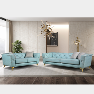 Sofá seccional minimalista de 1 + 2 + 3 plazas, acolchado de espuma de alta densidad, acolchado de resorte Zig-Zag, tela para mascotas para sala de estar - Product Image 4