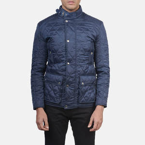 Veste matelassée pour homme à prix avantageux, vente chaude, design unique, col montant en toile, logo sur le devant, écologique, imperméable, style streetwear - Product Image 4