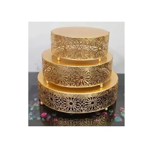 Luxury Gold <b>Cake</b> <b>Stand</b> <b>Set</b> of 3 Round Dessert Table for Wedding Party Cupcake Display <b>Stands</b> - Product Image 1