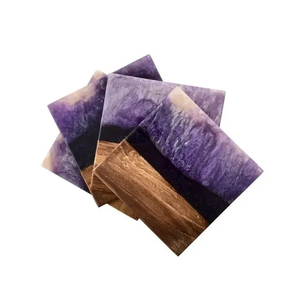Dessous de verre en résine époxy et bois Fourniture de style classique Nouvelle arrivée Carré Bois et résine Boissons Thé Café Dessous de verre Vente chaude en gros - Product Image 6