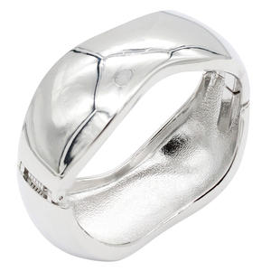 Eleganti bracciali a cerniera placcati oro, braccialetti in argento per donna, design geometrico, gioielli raffinati per l'uso quotidiano BG5513 - Product Image 1