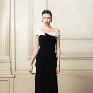 ชุดเดรสสตรีเปิดไหล่แบรนด์หรูทำจากวัสดุดีชุดรัดรูป - Product Image 3