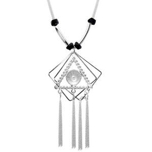 Urthn Contemporary Déclaration Collier Argent Plaqué Verre Pierre Mode Puissance Piece-1107727A - Product Image 1