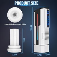 Sexy Stöhnender Masturbationsbecher mit Stimulationskolben, Stoßfunktion, Vibration und Heizung, Automatischer Masturbator für Männer, Erotikspielzeug für Erwachsene