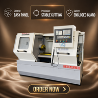 Tour CNC horizontal à broche simple CK6140, léger, à banc plat, avec rails renforcés, commande GSK, 220V, haute sécurité