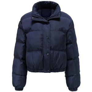 Veste matelassée personnalisée pour femmes, respirante, à capuche, courte, hiver, 100% polyester, service OEM - Product Image 4