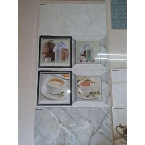 Azulejos de pared de cerámica azul blanco 300x600mm diseño de taza de café de cocina acabado brillante Ideal para Interior 30x60cm 12x24 tamaño - Product Image 5