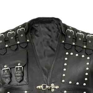 Chaleco de Motocicleta de Cuero Impermeable para Mujer, Negro, Clásico, Vintage, Cómodo, para Motociclismo Urbano, Estilo Motero, de Algodón - Product Image 3