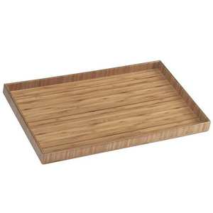 Plateaux de service à thé en bois de mangue/Acacia naturel personnalisé de forme ovale, fournitures d'hôtel de restaurant plateau en bois - Product Image 6