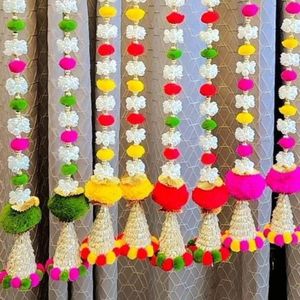 Guirnalda de cuerda de flores artificiales para decoración del hogar tradicional india para boda Mandap Party Festival evento escenario y telón de fondo - Product Image 4