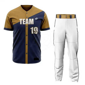 Nueva llegada de ropa deportiva personalizable, conjunto de uniforme de béisbol transpirable para equipos, venta en línea - Product Image 1
