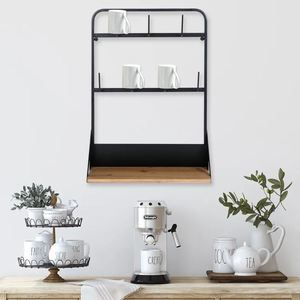 Fancy metal wall mounted mug rack cup holder coffee mug holder for home kitchenware hotel <b>tabletop</b> kitchen counter made in india - Product Image 3