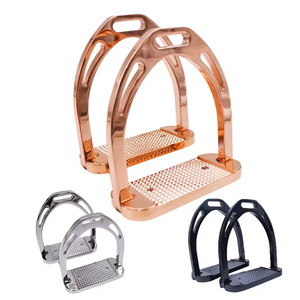 Étriers d'équitation en aluminium, paire, pour la sécurité équestre, durables, antidérapants, protection des chevilles, par Chun Tara Industries - Product Image 2