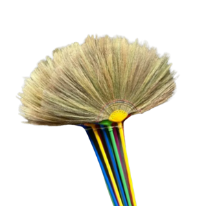 Balai à gazon naturel fait à la main à trois coutures Balais et pelles à poussière de qualité supérieure - Product Image 4