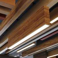 Abat-jour acoustique linéaire moderne en feutre PET, diffuseur suspendu pour plafond, réduction du bruit, pour bureau