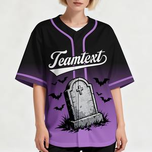 Venta al por mayor de camisetas de béisbol transpirables impresas personalizadas sublimación de transferencia de impresión de alta calidad de secado rápido que absorbe la humedad Unisex - Product Image 1