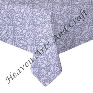 Mantel cuadrado de lujo y estampado de bloques a mano de 120 pulgadas para decoraciones de boda para eventos manteles de India Jaipur - Product Image 1