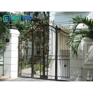 Sản phẩm hàng đầu bán buôn nhà sản xuất chất lượng cao rèn sắt nướng chính thiết kế cổng - Product Image 5