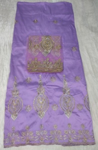 Tela de Seda Tafetán Nigeriana George Wrapper de Calidad Superior, Impresionante Diseño Floral, Transpirable, Antiestática, 120 GSM - Product Image 4