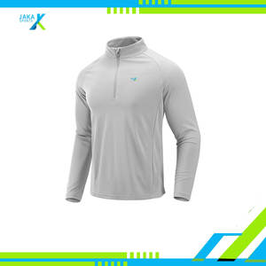 Camisas atléticas de manga larga para correr para hombre, transpirables, ligeras, de secado rápido, con cremallera, jersey en blanco para entrenamiento, gimnasio y Golf - Product Image 4