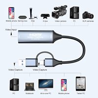 Tarjeta de Captura de Video SYONG 4K 1080P60HZ HDM a USB con Adaptador Tipo-C para Transmisiones en Vivo y Juegos