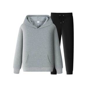 Combinaison de survêtement unisexe de haute qualité 100% coton avec logo personnalisé OEM & ODM Ensemble de sweat à capuche vierge Sweats à capuche surdimensionnés pour hommes - Product Image 5