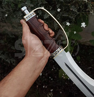 Magnifique couteau Bowie à pointe tombante en acier inoxydable de qualité industrielle SIZZCO, fabriqué sur mesure, avec manche en bois de rose.