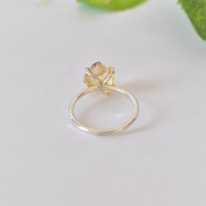 แหวนพลอยซิทรีนสีเงินสเตอร์ลิงสำหรับเด็กผู้หญิงขนาด6สำหรับเป็นของขวัญปีใหม่วง925 - Product Image 3