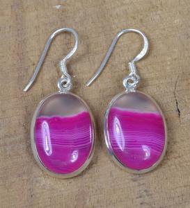 Pendientes de piedras preciosas de ágata de Botswana, joyería de moda para mujer, pendientes de plata de ley sólida 925 para mujeres y niñas, colgantes - Product Image 2