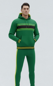 Meilleur prix sur mesure Survêtement de sport à capuche pour homme, tenue de jogging, de course et d'entraînement, vêtement de sport confortable deux pièces - Product Image 6