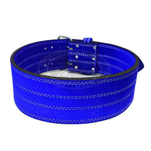 Ceinture de musculation en cuir de vache robuste bleue unisexe, personnalisée, antidérapante, protection professionnelle pour la musculation - Product Image 5