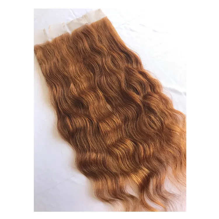 Extensiones de cabello humano mongol 2x6 con cierre ondulado para mujeres de India